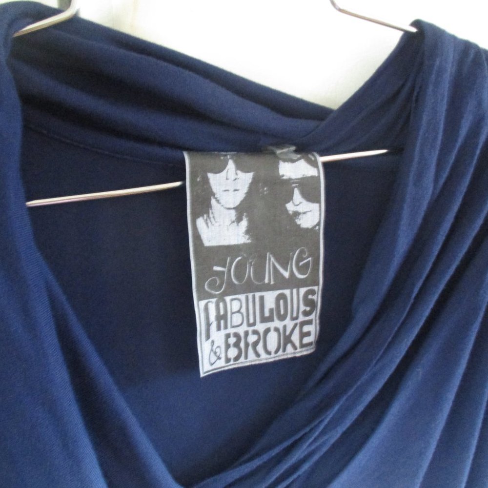YFB artsy long tunic tye-dye top blues s - Picture 2 of 3
